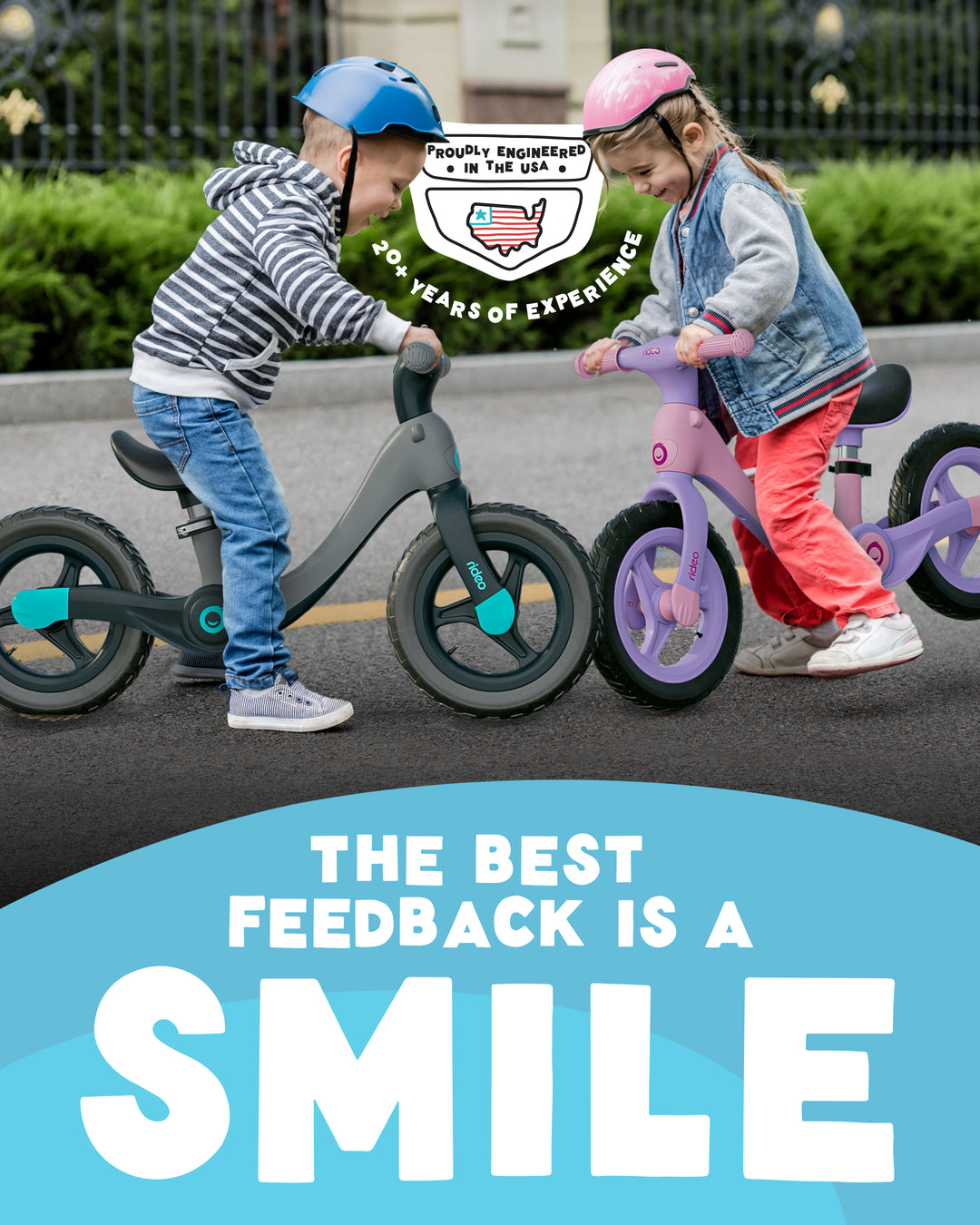 Rideo Folding Kids Balance Bike