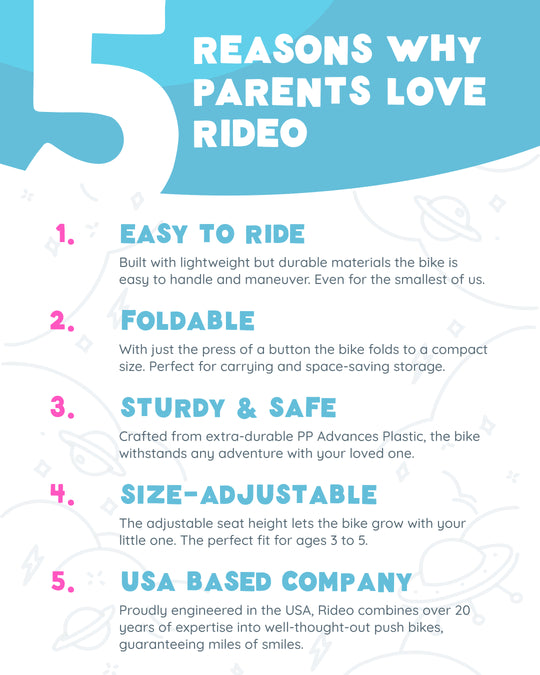 Rideo Folding Kids Balance Bike